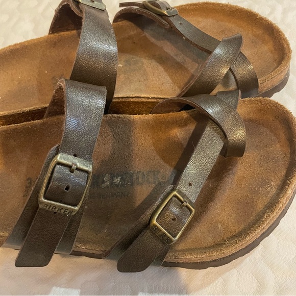 Birkenstock Mayari Brown Bronze Sandals 230 EU Size 36 Cork Shoes - Picture 5 of 10